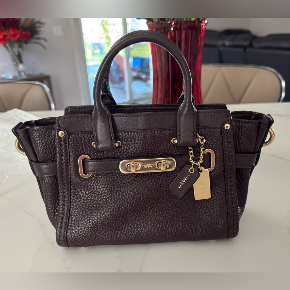 Coach Dark Brown Leather Satchel